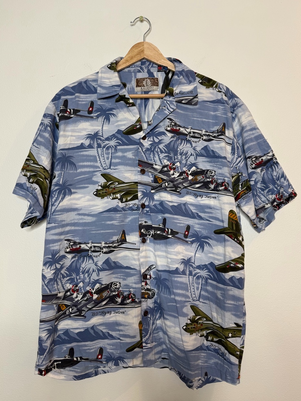 Vintage Made in USA Kalaheo World War II military aircraft tropical Hawaiian